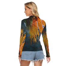 Load image into Gallery viewer, All-Over Print Women&#39;s Mesh T-shirt Sunflower in Headlights
