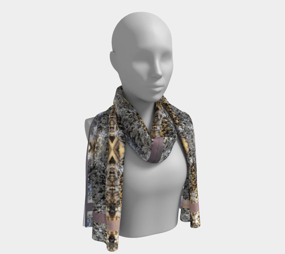 Shimmering Feathers Long Scarf