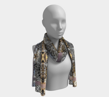 Load image into Gallery viewer, Shimmering Feathers Long Scarf
